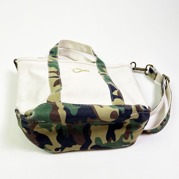 Vintage LL Bean Mini Canvas Tote Bag Embroidered "T" Trader Joes - Picture 5 of 5